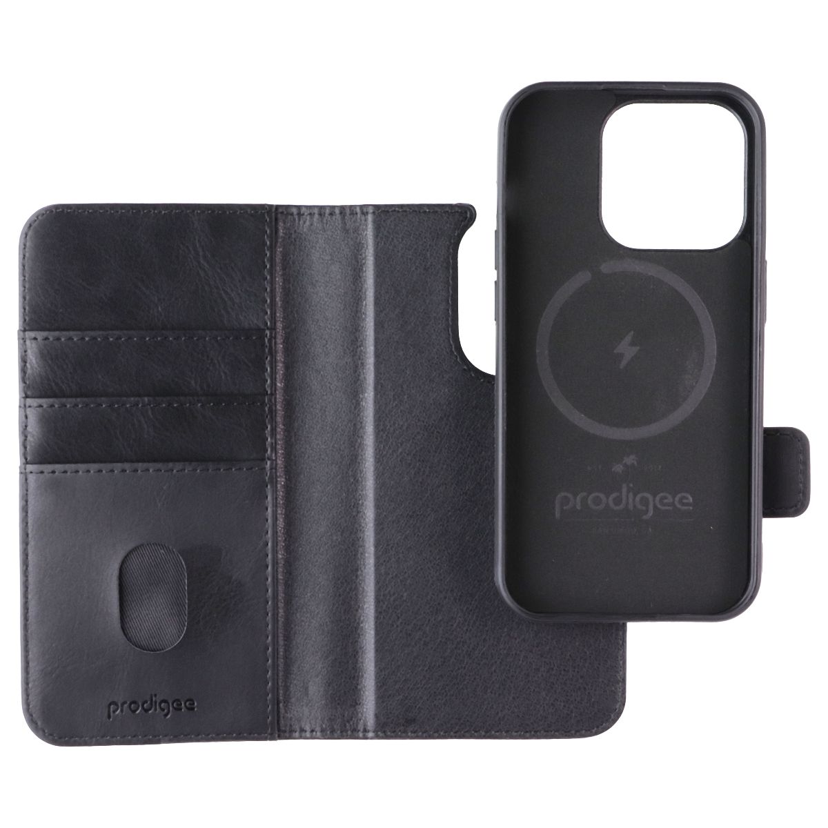 Prodigee Folio Mag Wallet MagSafe Case for Apple iPhone 15 Pro - Black - New - Image 3