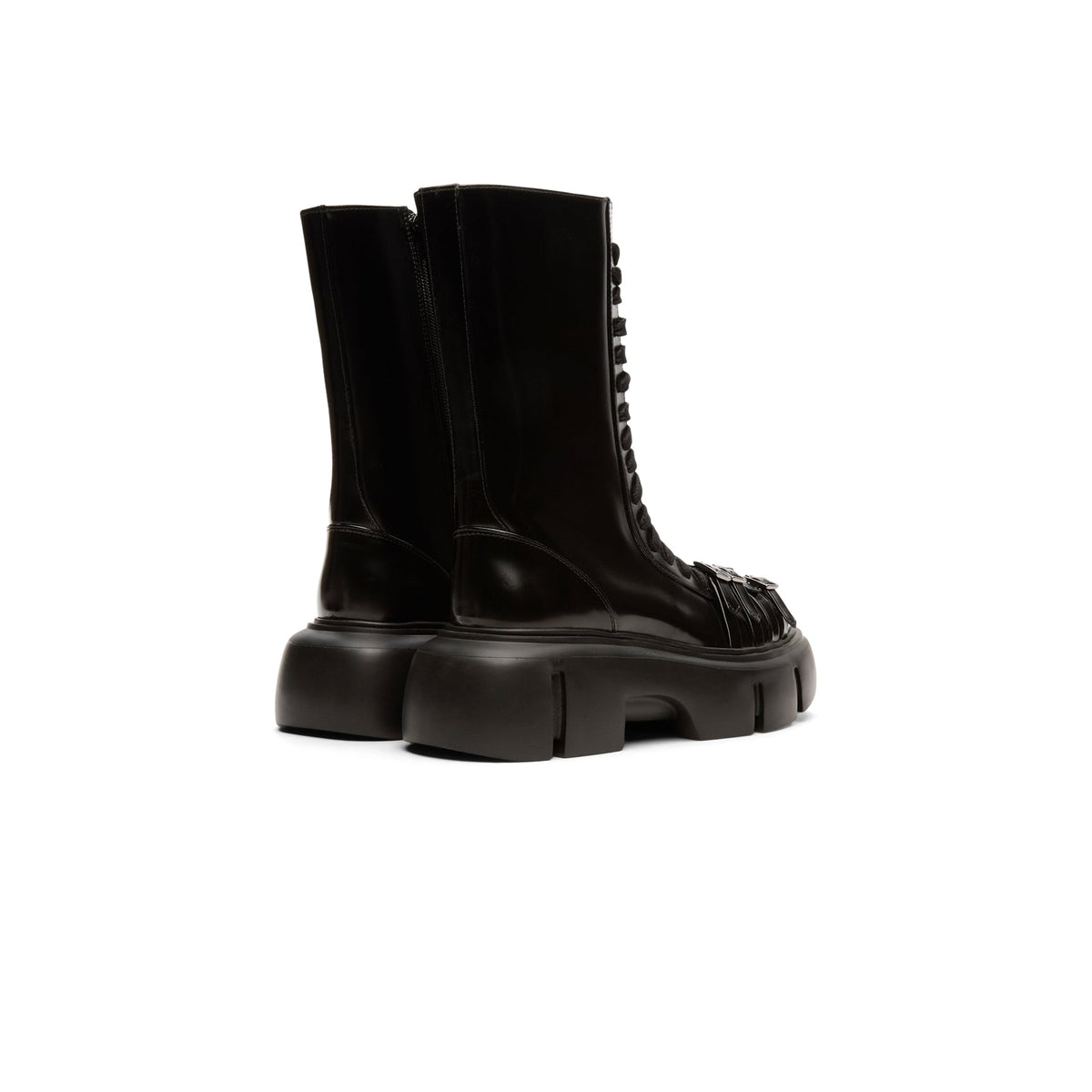 Simone Rocha Platform Buckle Combat Boot (Black) - Image 4