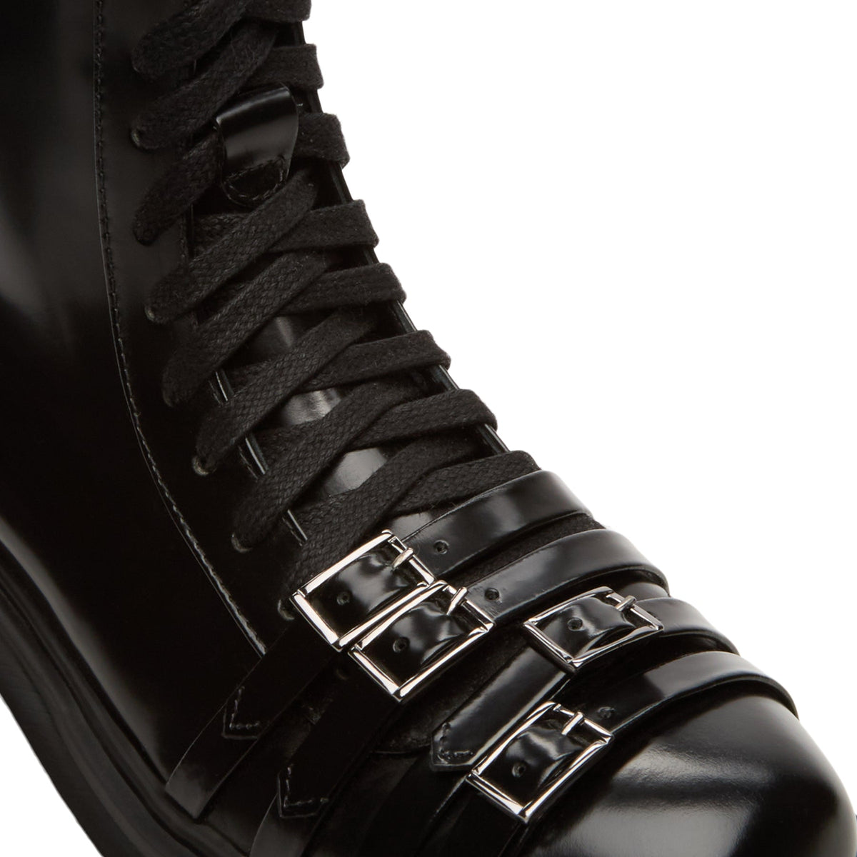 Simone Rocha Platform Buckle Combat Boot (Black) - Image 7