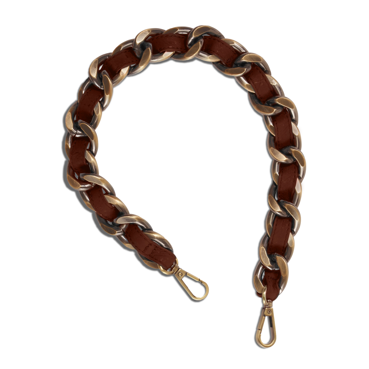 Woven Chain Strap - Cognac
