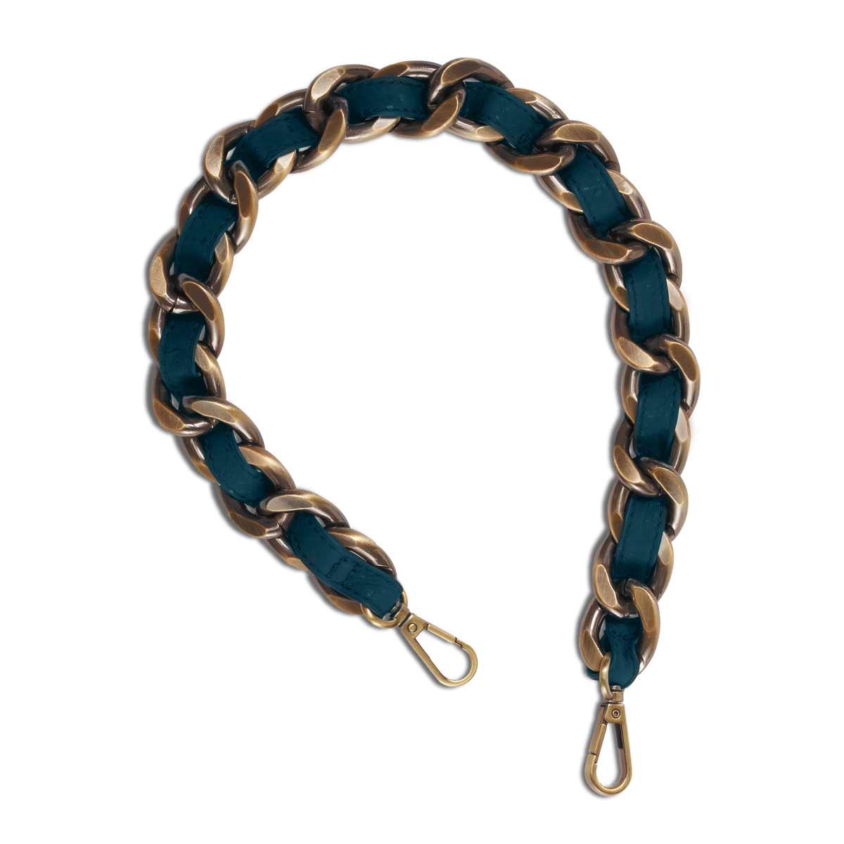 Woven Chain Strap - Emerald