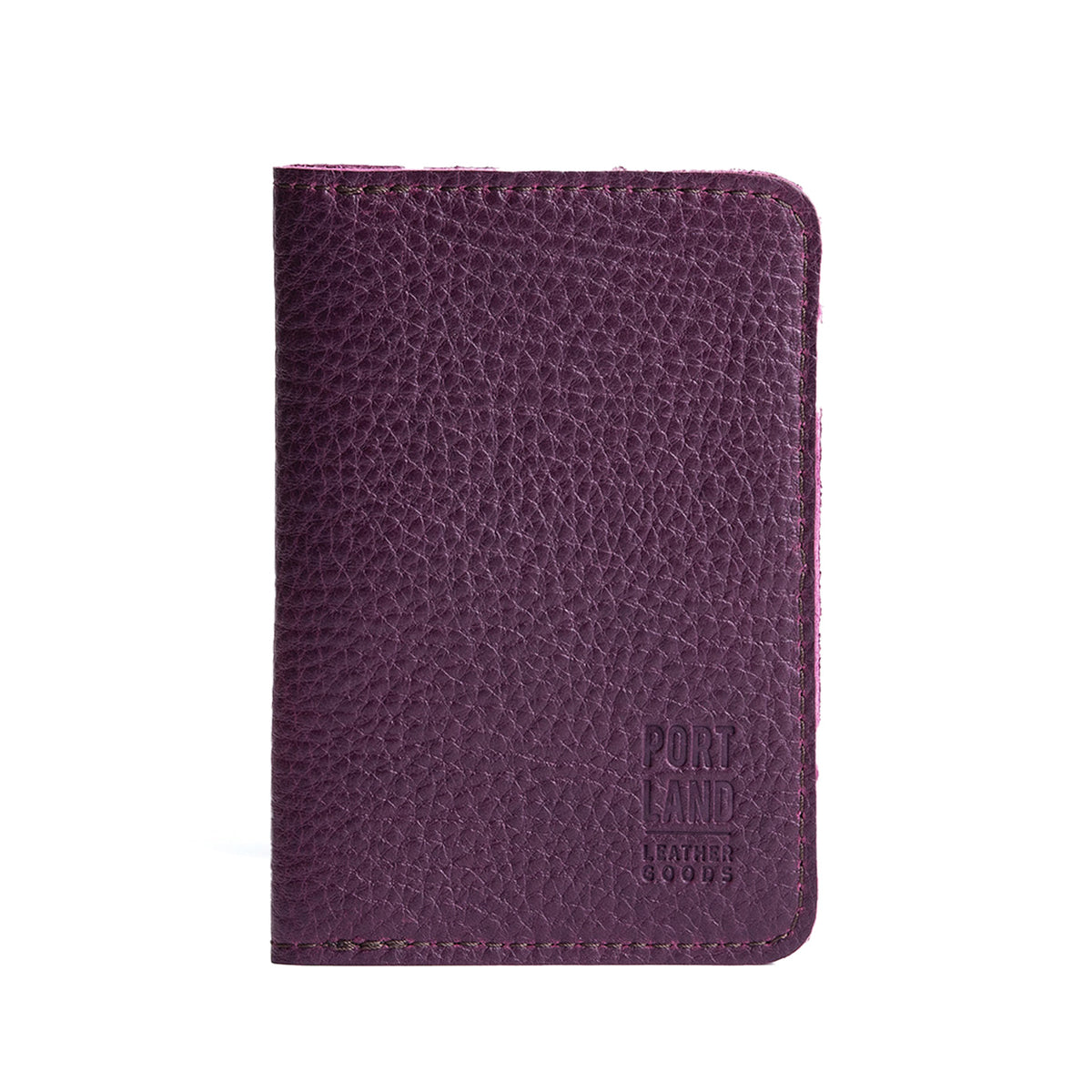 'Almost Perfect' Leather Modern Passport Holder - Plum