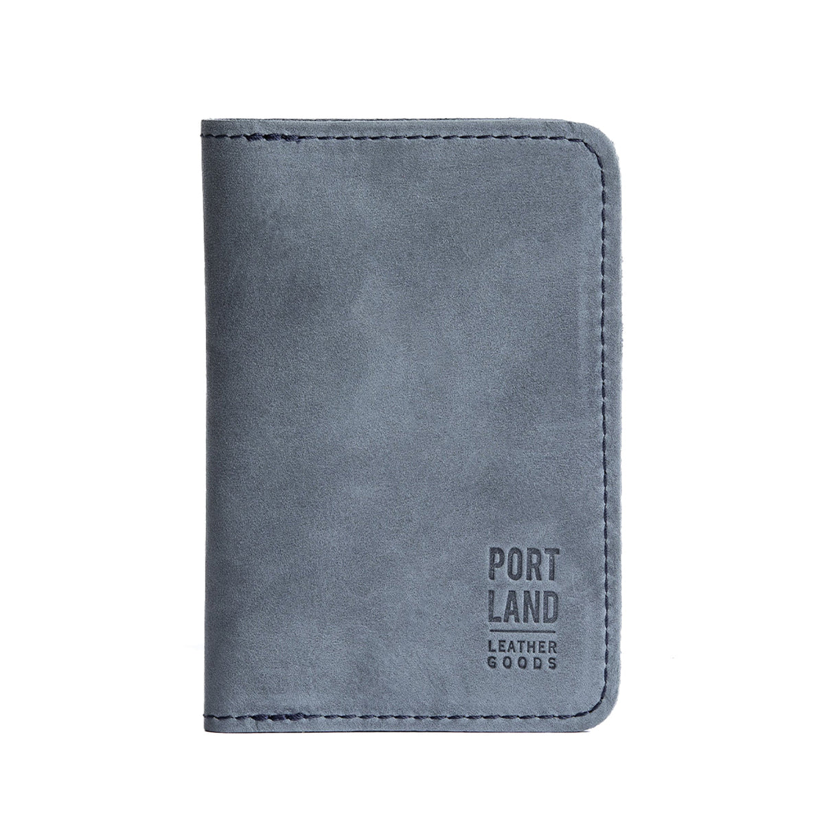 'Almost Perfect' Leather Modern Passport Holder - Storm