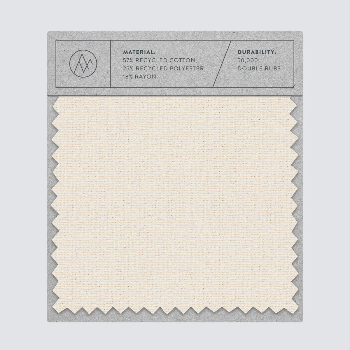 Performance Canvas Upholstery Swatch - Talc