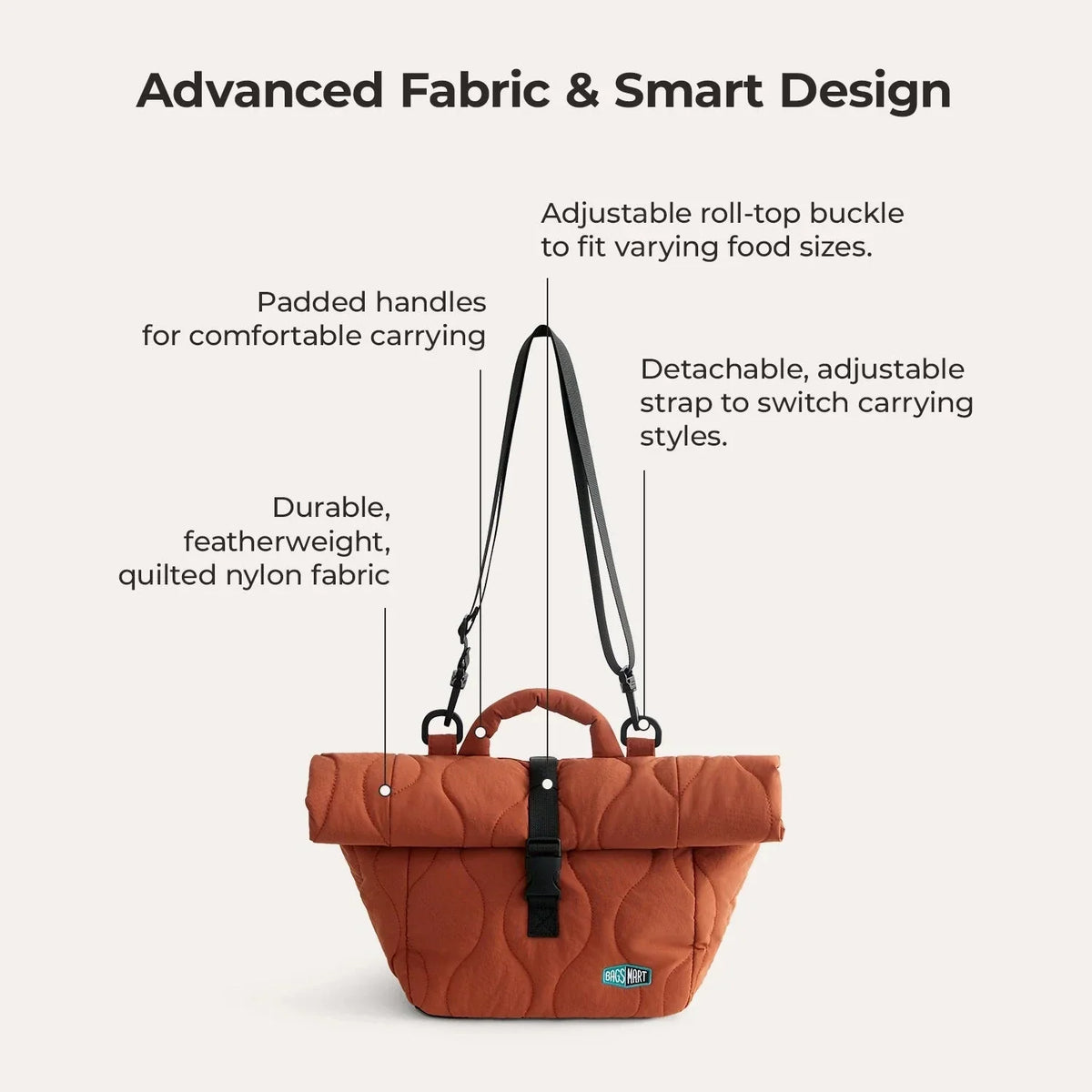 (FREE GIFT) Paz Roll Top Lunch Bag - Image 5