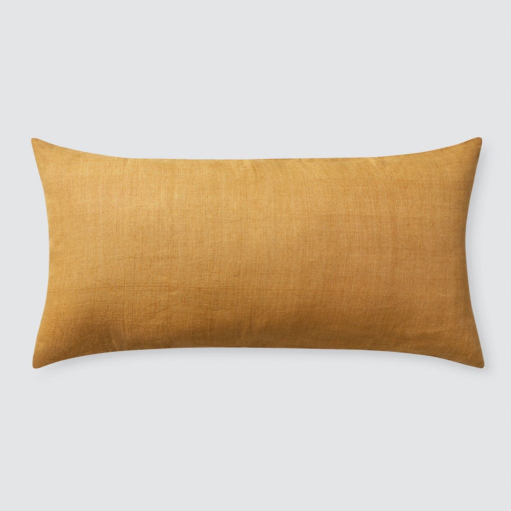 Prisha Linen Pillow - Turmeric / 14'' x 30''