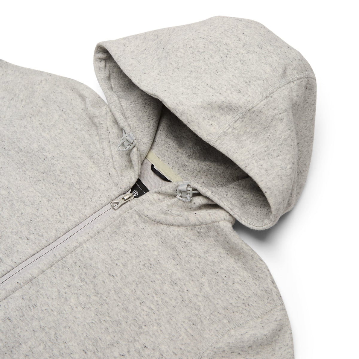 Reigning Champ Reigning Champ Bonded Interlock Full Zip Hoodie (Heather Grey) - Image 3