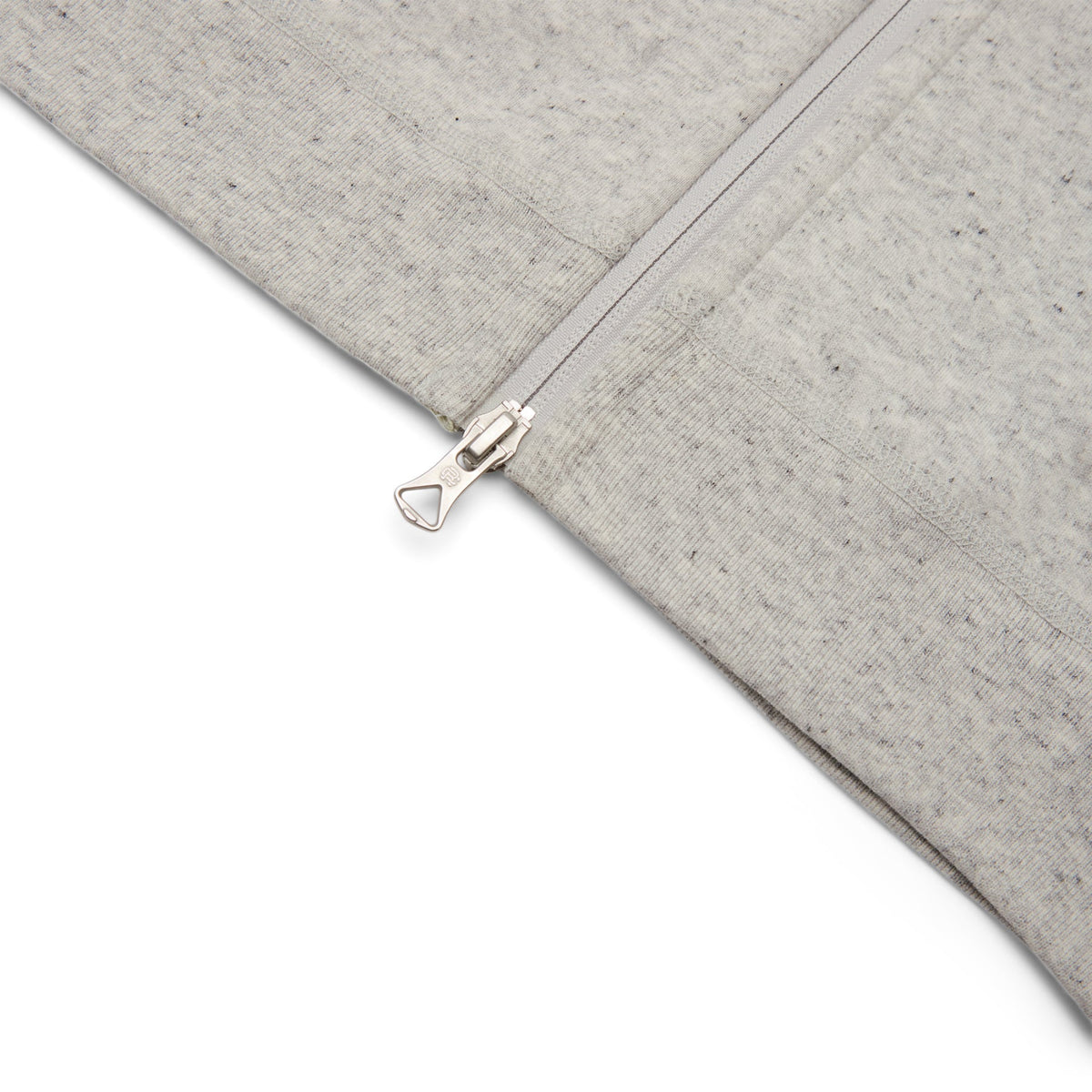 Reigning Champ Reigning Champ Bonded Interlock Full Zip Hoodie (Heather Grey) - Image 4