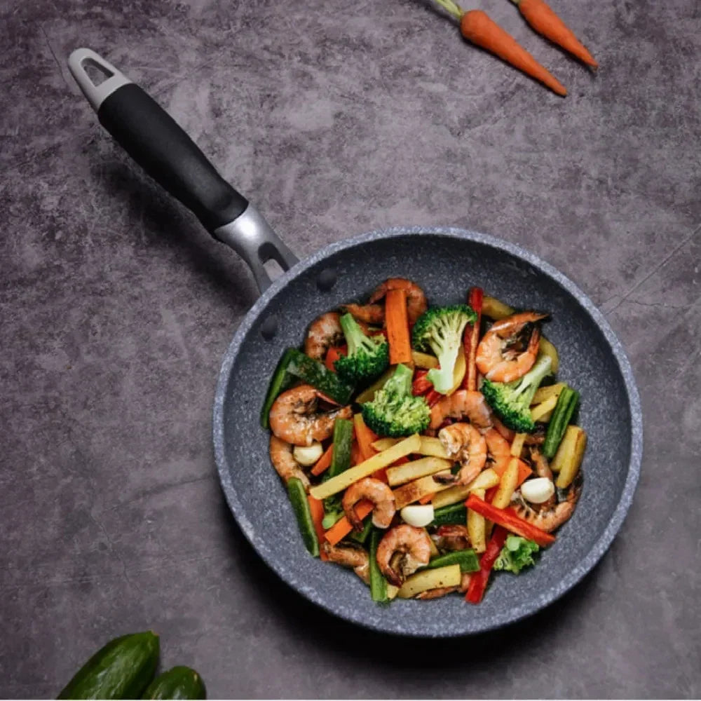 Durable Stone Frying Pan28/26/24/20cm Wok Non-stick Pan Skillet Cauldron Induction Cooker Pans Pancake Egg Gas - Image 3
