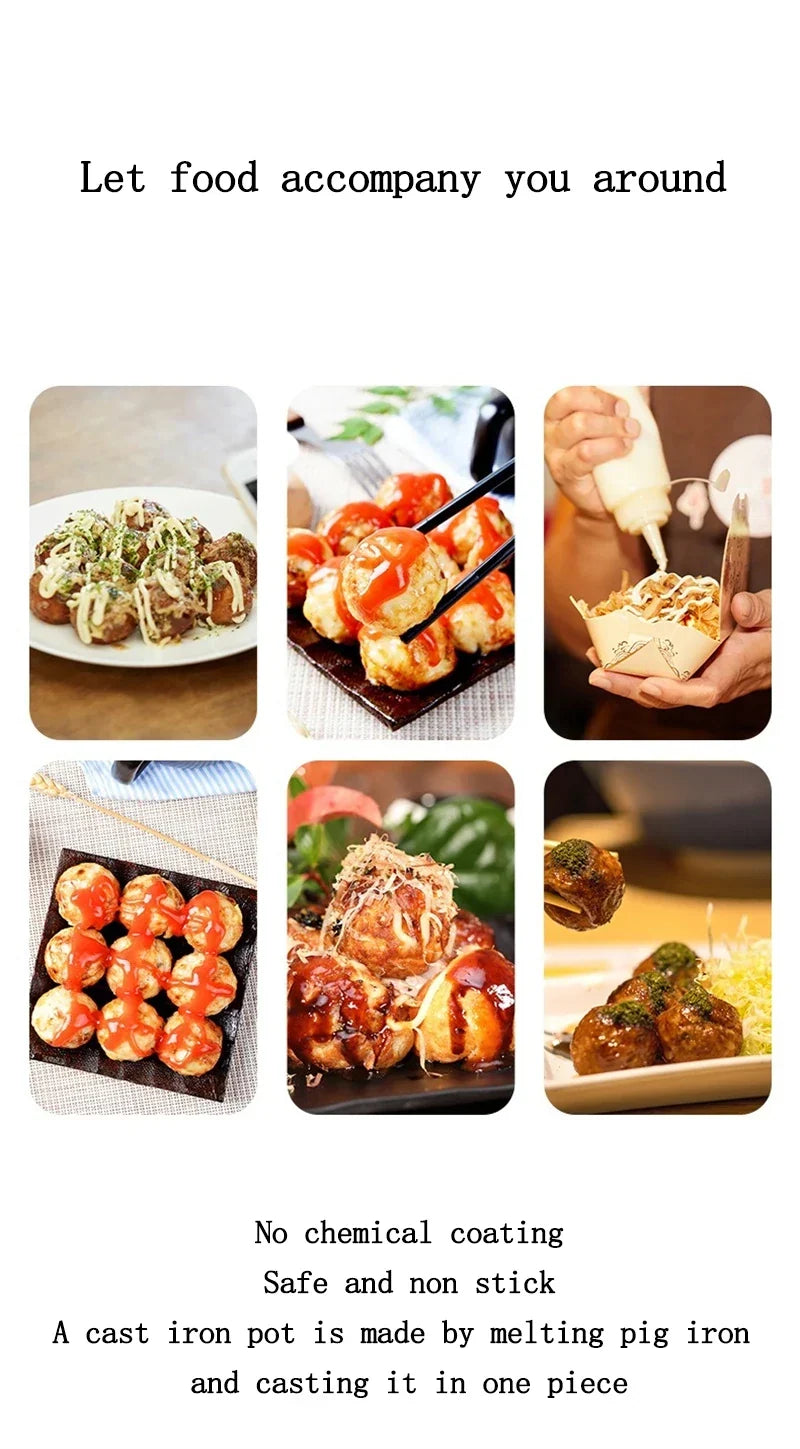 7 Hole Cake Cooking Pan Cast Iron Omelette Pan Non-stick Cooking Pot Breakfast Egg Cooking Pie Cake Mold Cookware Kitchenware