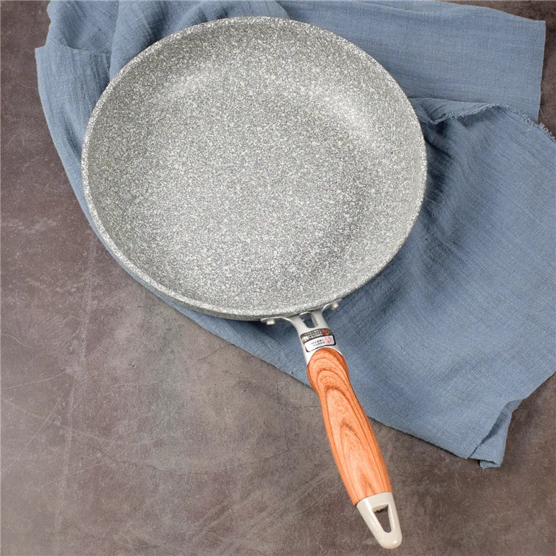 Durable Stone Frying Wok Pan Non-stick Ceramic Pot Induction Fryer Steak Cooking Gas Stove Skillet Cookware Tool - Image 2