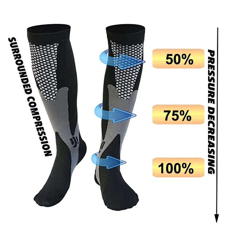 Long Sports & Travel Unisex Compression Socks - Image 3