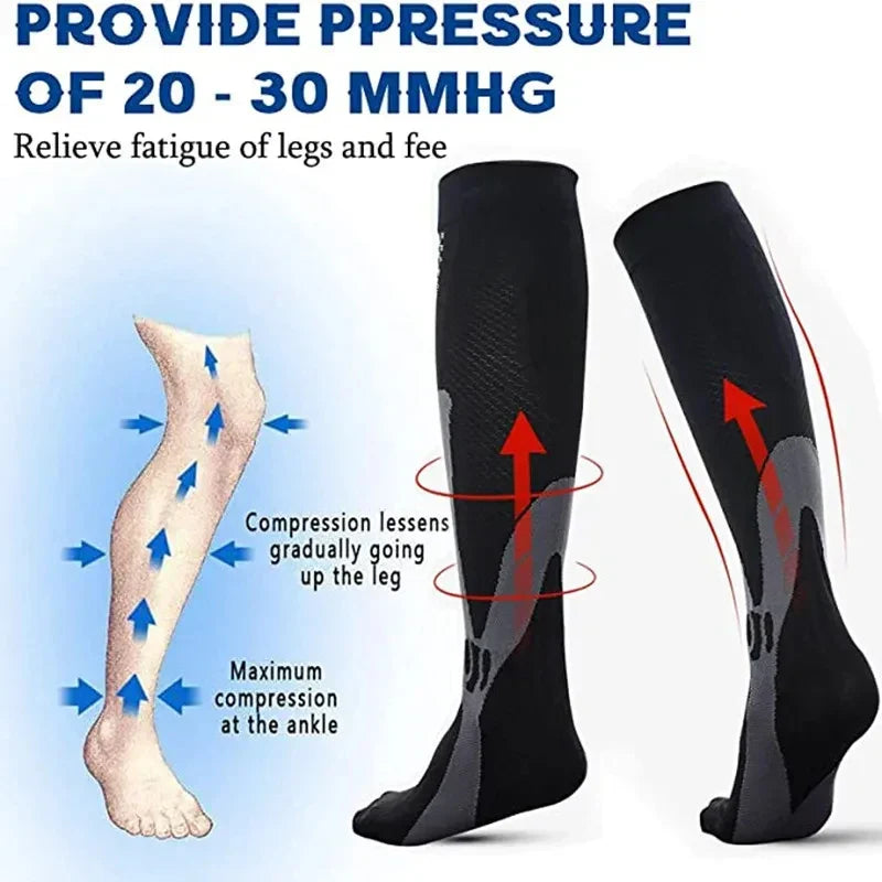 Supportive Long Socks for Sports, Travel & Everyday Comfort - Image 2