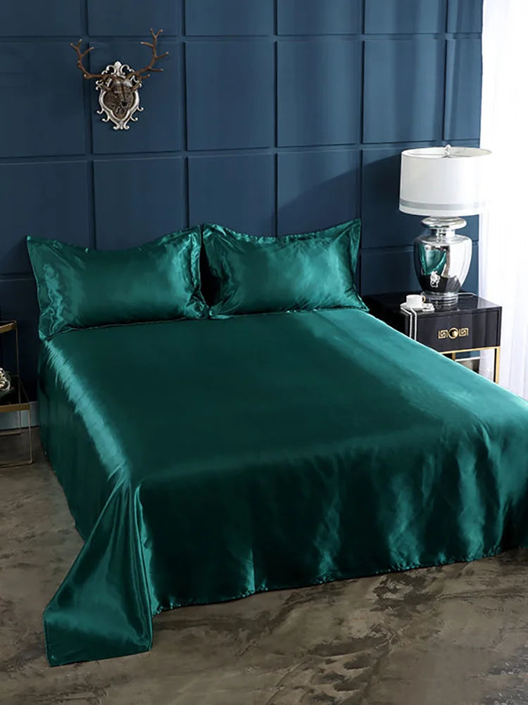 Luxury Rayon Satin Bedsheet Set - Image 9