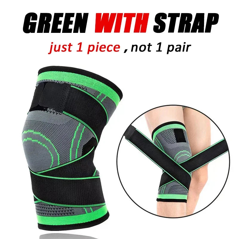 Adjustable Knee Brace Support - S / green