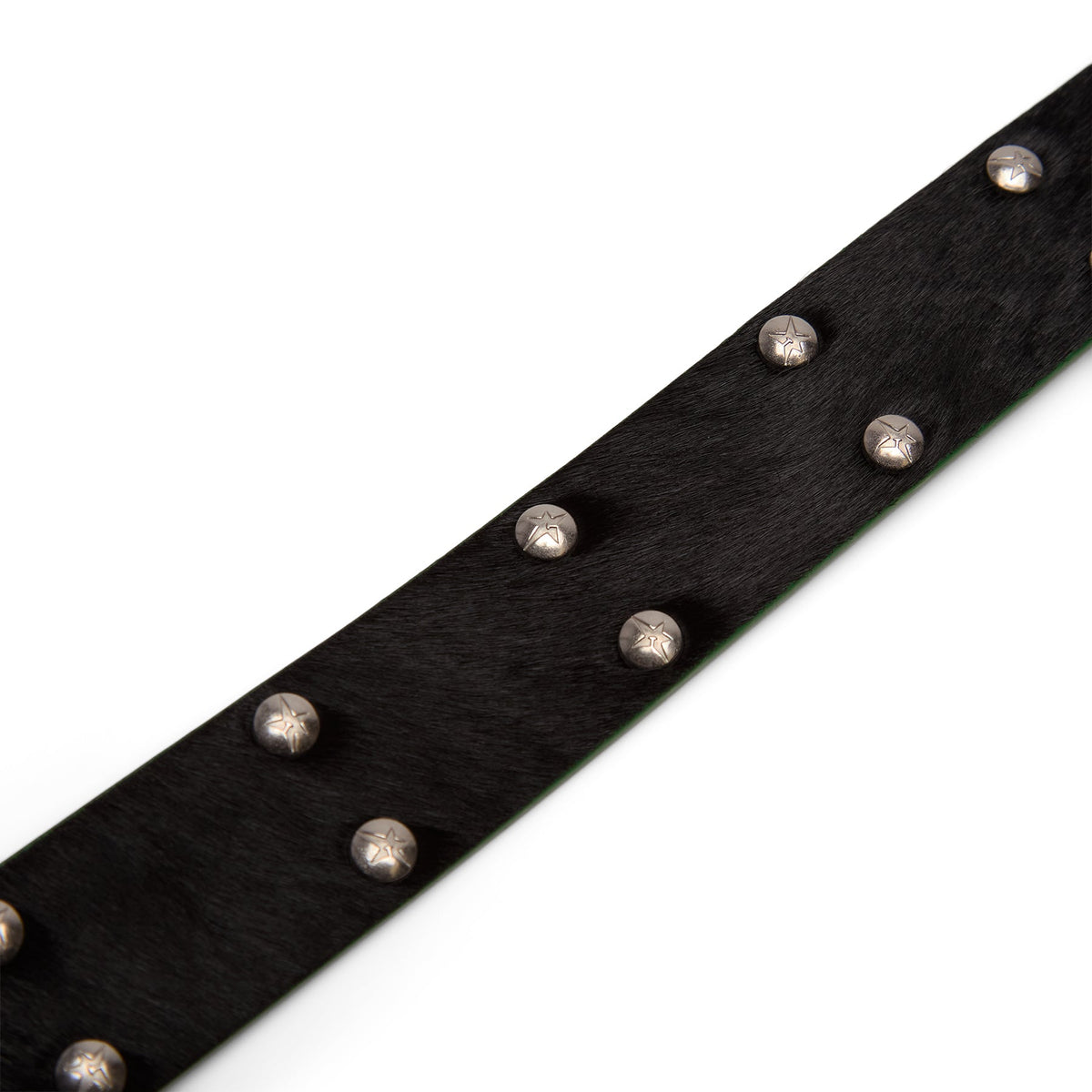 Carpet Company Pony Hair Studded Belt (Black) - Image 4