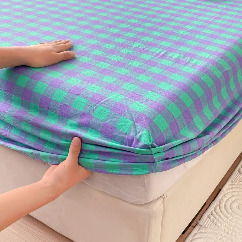 Pure Cotton Fitted Soft Mattress Cover for Kids & Adults - lvzizhongge