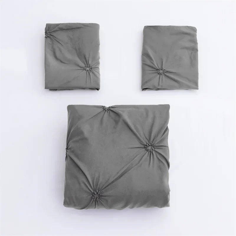 3-Piece Gray Queen Duvet Cover & Pillowcases - Image 9