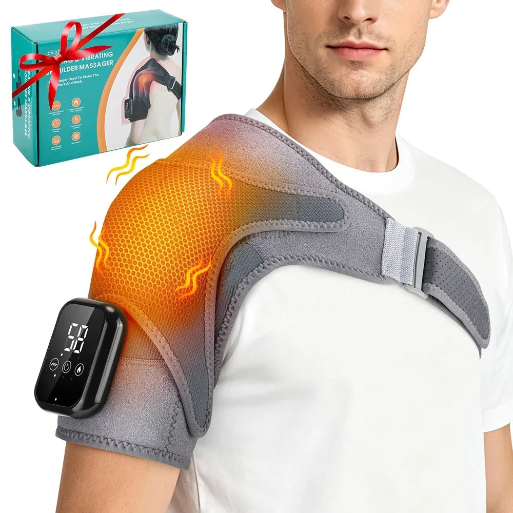 Vibration Muscle Relax Belt - Gray-For Shoulder