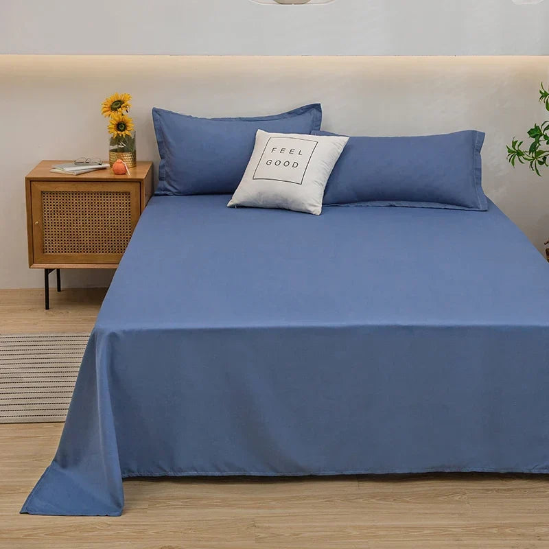 Soft Solid Color Flat Bedsheet – Single, Double, Queen & King Size - Image 4