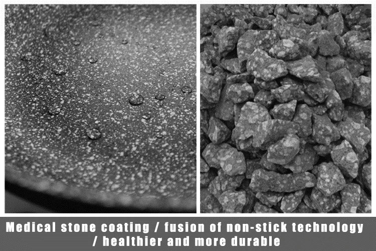 Durable Stone Frying Wok Pan Non-stick Ceramic Pot Induction Fryer Steak Cooking Gas Stove Skillet Cookware Tool - Image 10