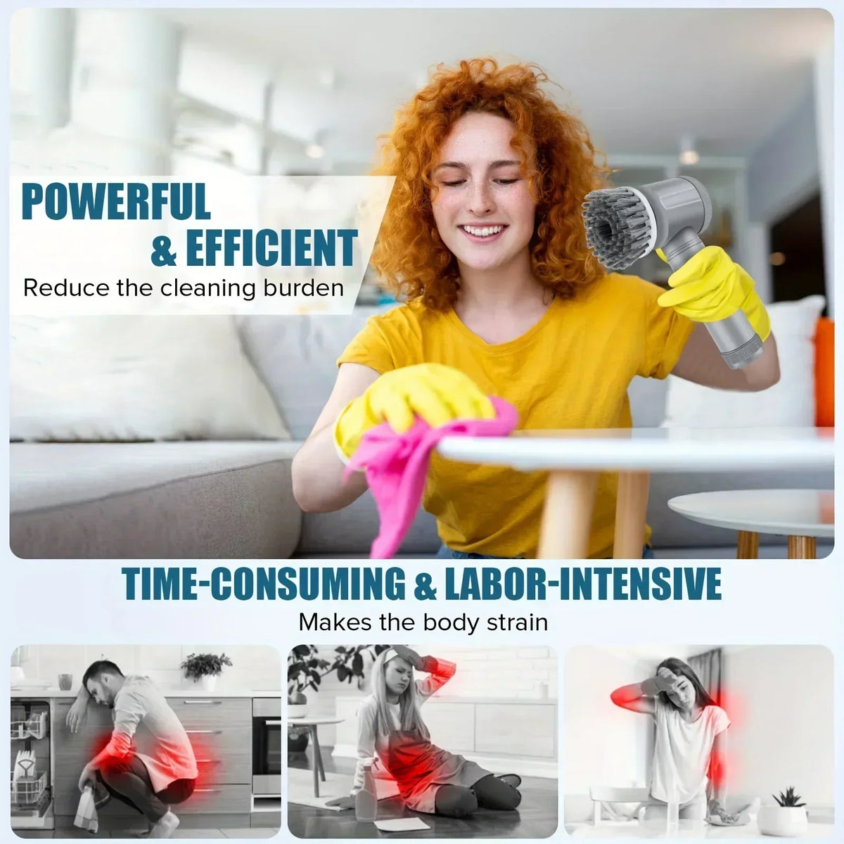 Electric Spin Scrubber Cleaning Brush - Image 3
