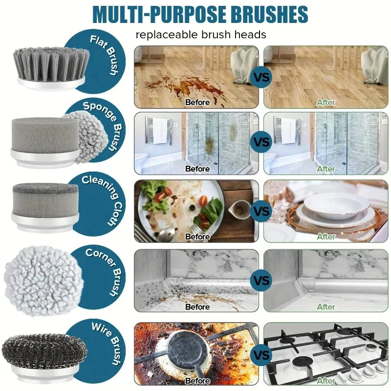 Electric Spin Scrubber Cleaning Brush - Image 4