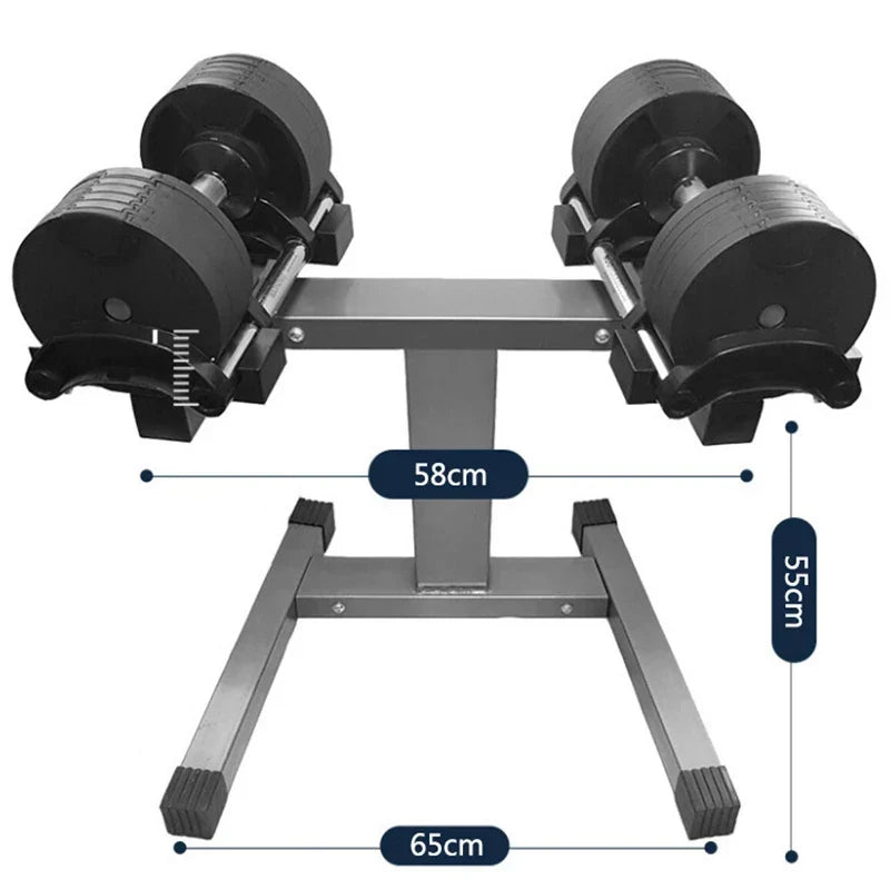 36KG Adjustable Dumbbell Set with Stand - Image 3