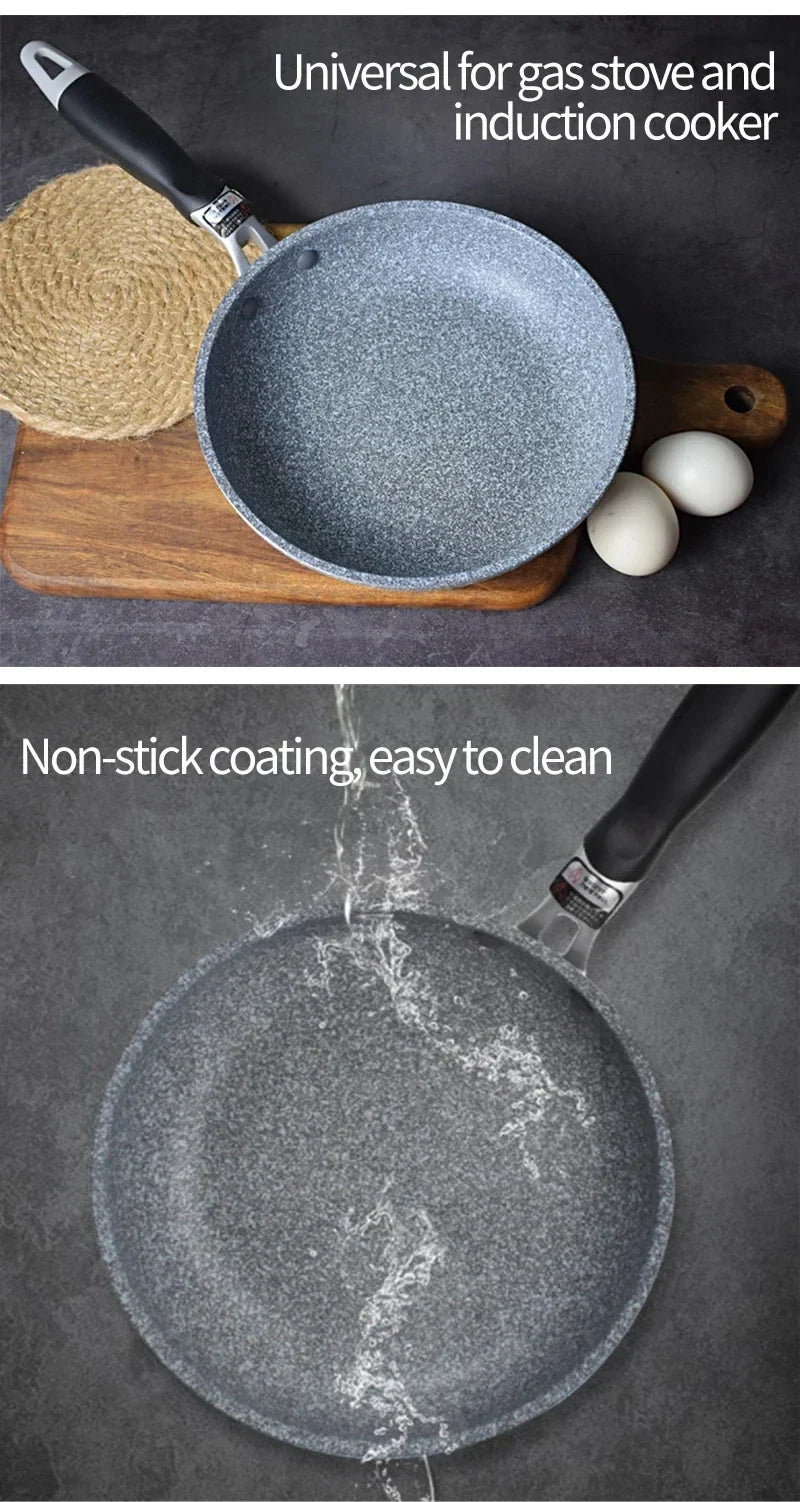Durable Stone Frying Pan28/26/24/20cm Wok Non-stick Pan Skillet Cauldron Induction Cooker Pans Pancake Egg Gas - Image 11