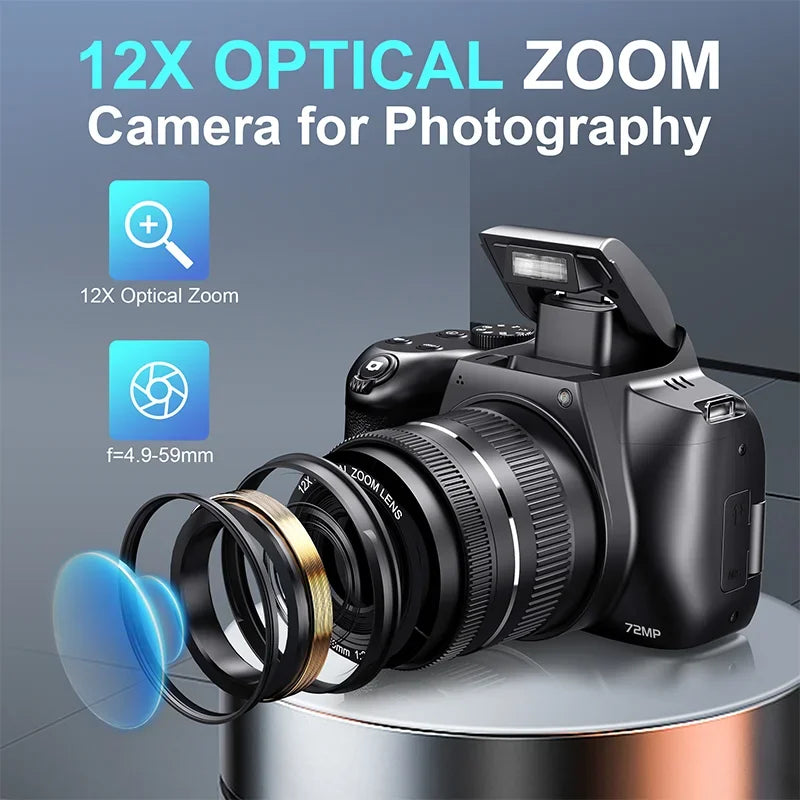 Digital Camera 4K 72MP with 12X Optical Zoom - Image 4