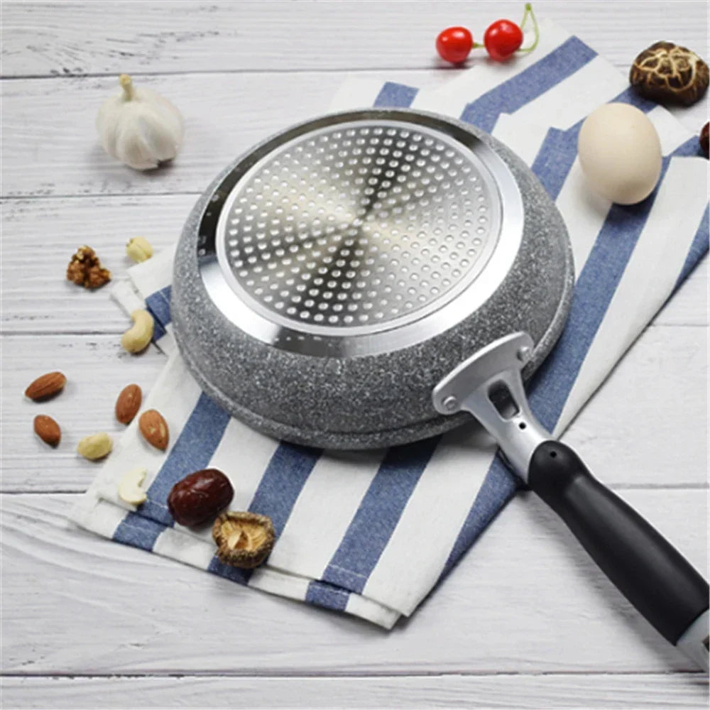 Durable Stone Frying Pan28/26/24/20cm Wok Non-stick Pan Skillet Cauldron Induction Cooker Pans Pancake Egg Gas - Image 4