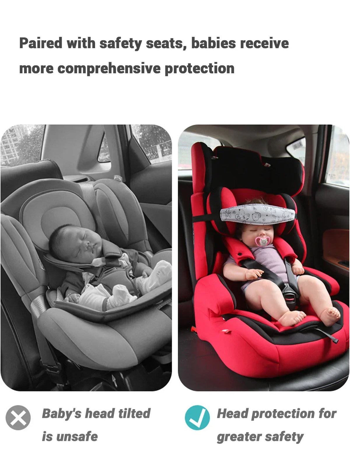 Baby & Toddler Car Seat Head Support - Image 8