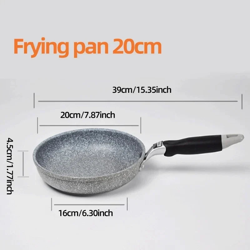 Durable Stone Frying Pan28/26/24/20cm Wok Non-stick Pan Skillet Cauldron Induction Cooker Pans Pancake Egg Gas - Image 14