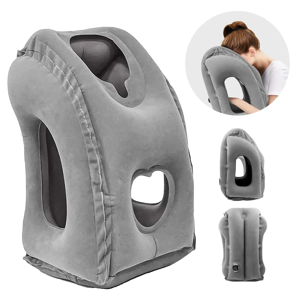 Inflatable Travel Pillow with Patented Valve