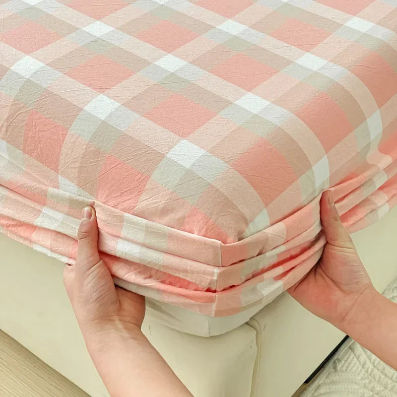 Pure Cotton Fitted Soft Mattress Cover for Kids & Adults - luoyifenkaxiaoge