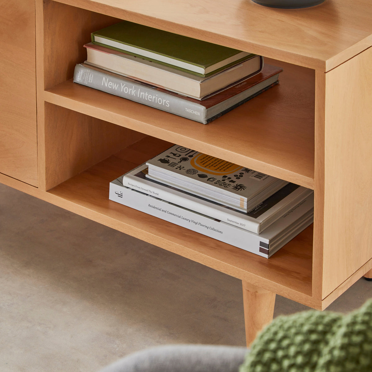 Scandinavian Light Walnut Oslo TV Stand - Image 4