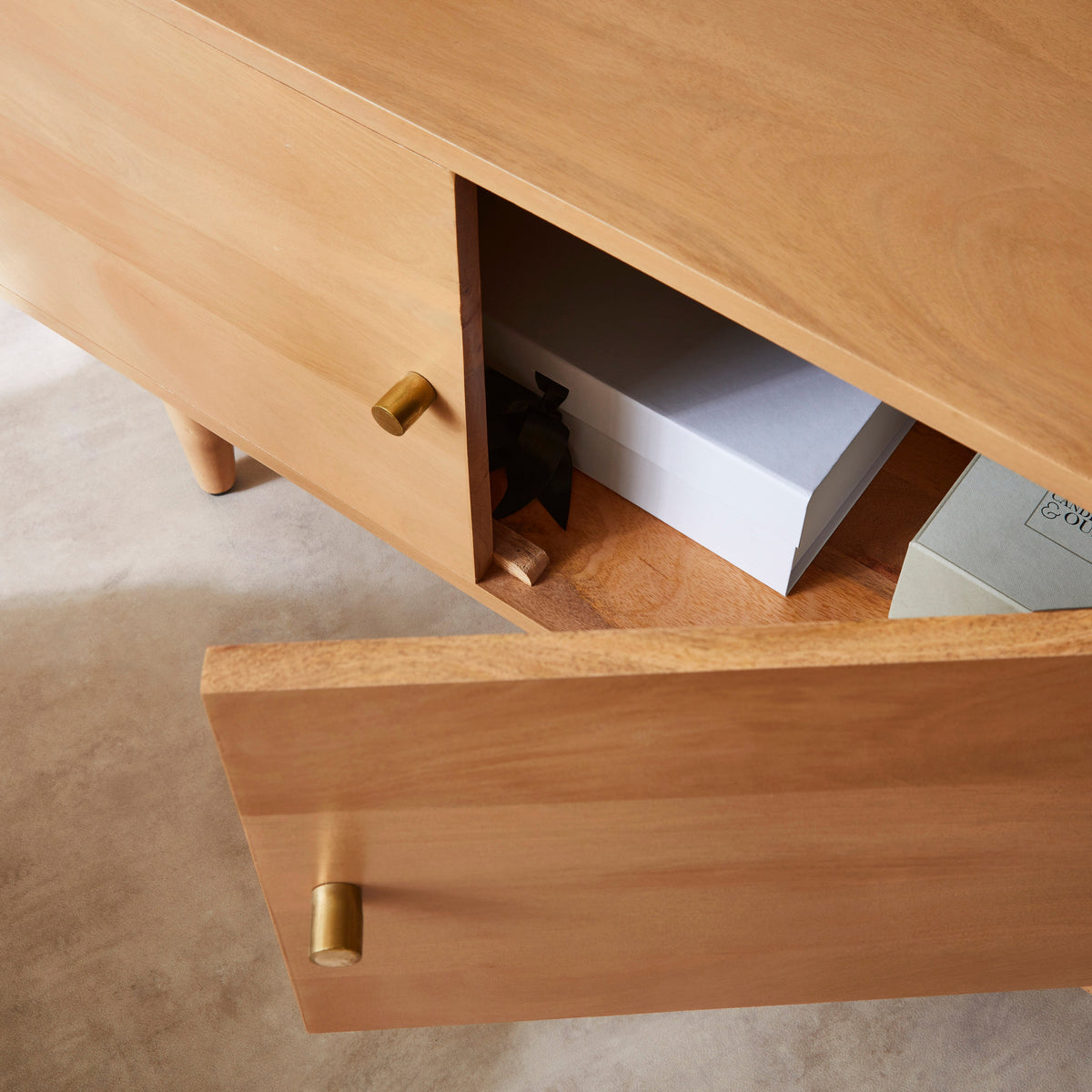 Scandinavian Light Walnut Oslo TV Stand - Image 6
