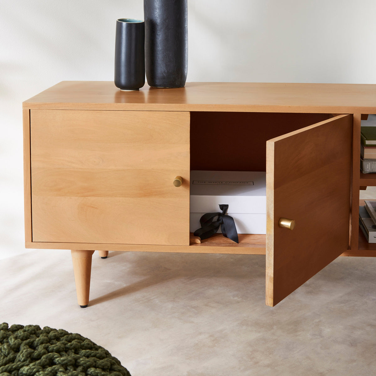 Scandinavian Light Walnut Oslo TV Stand - Image 8
