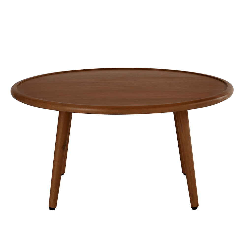 Scandinavian Walnut Round Coffee Table - Image 8