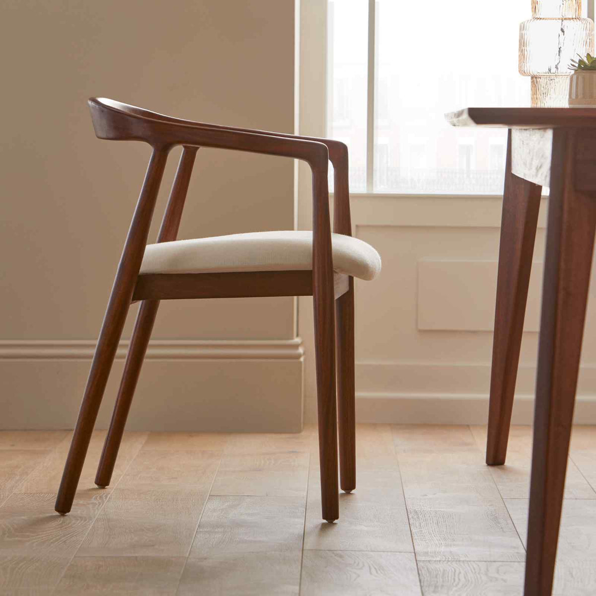 Solid Mahogany Dining Chair - Image 3
