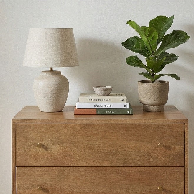Scandinavian Light Walnut Oslo Chest of 3 Drawers - Image 4