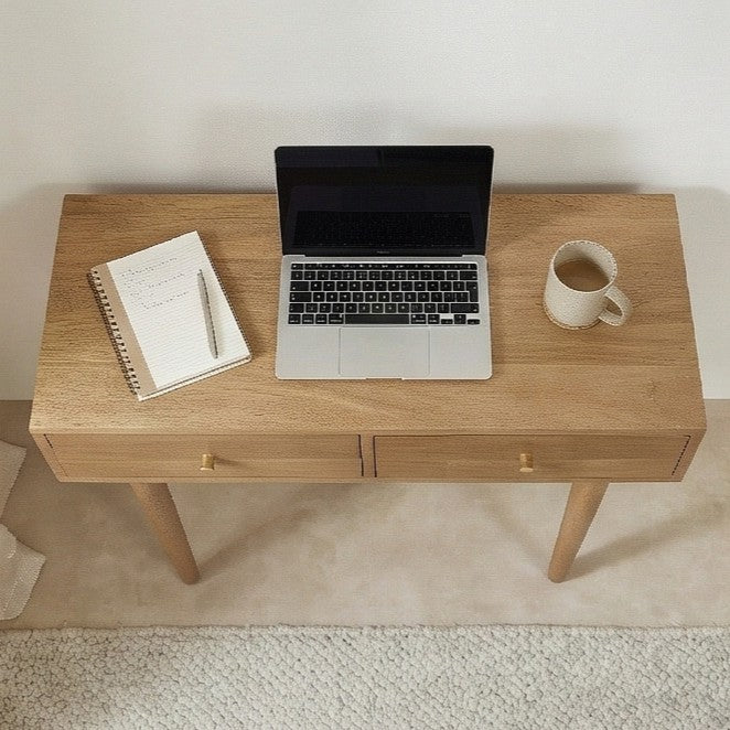Scandinavian Light Walnut Oslo Console, Dressing Table, and Desk - Image 2
