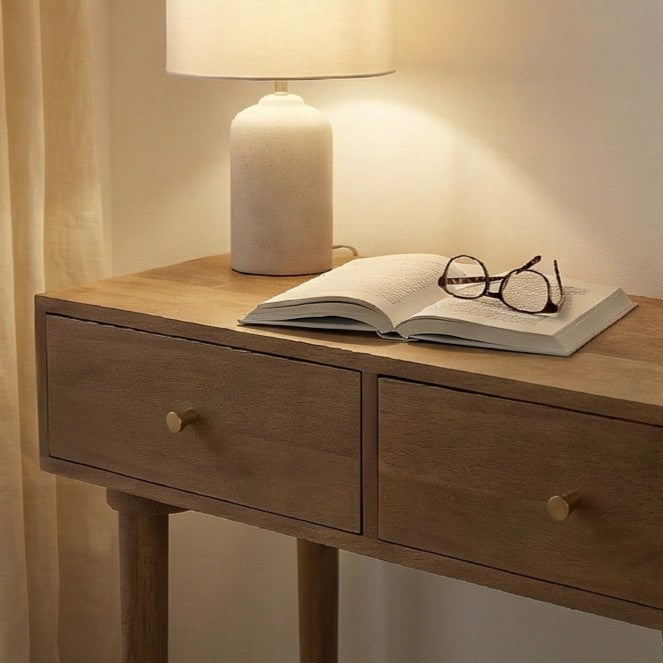 Scandinavian Light Walnut Oslo Console, Dressing Table, and Desk - Image 6