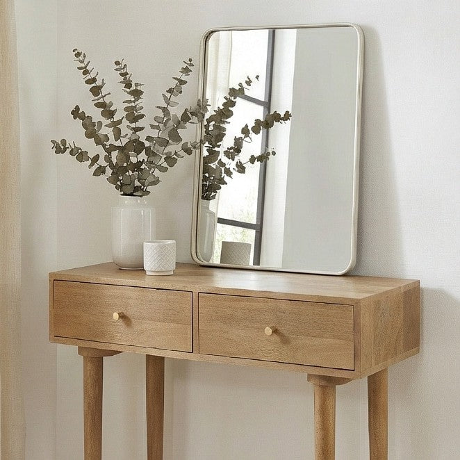 Scandinavian Light Walnut Oslo Console, Dressing Table, and Desk - Image 7