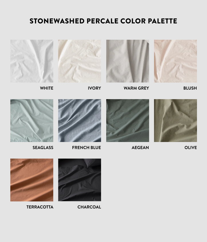 Stonewashed Organic Cotton Percale Swatches - Image 16