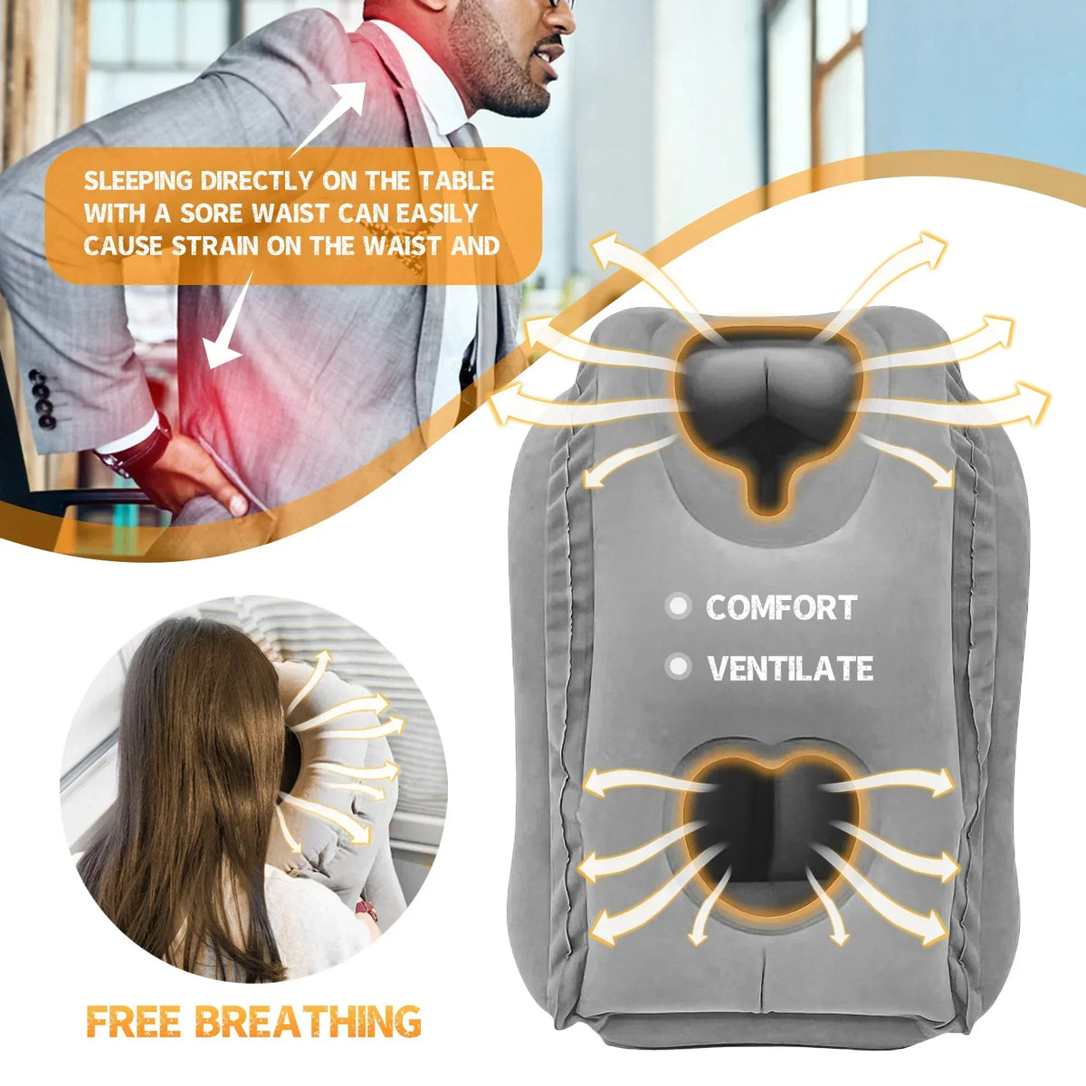 Inflatable Travel Pillow with Patented Valve - Image 5