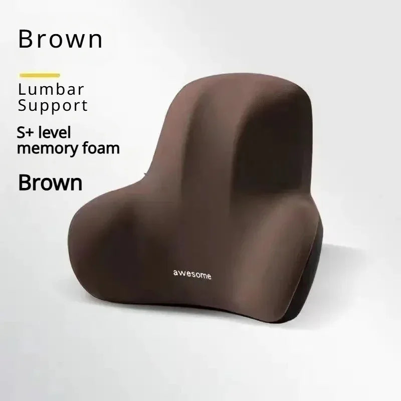 Memory Foam Lumbar Support Pillow - Brown