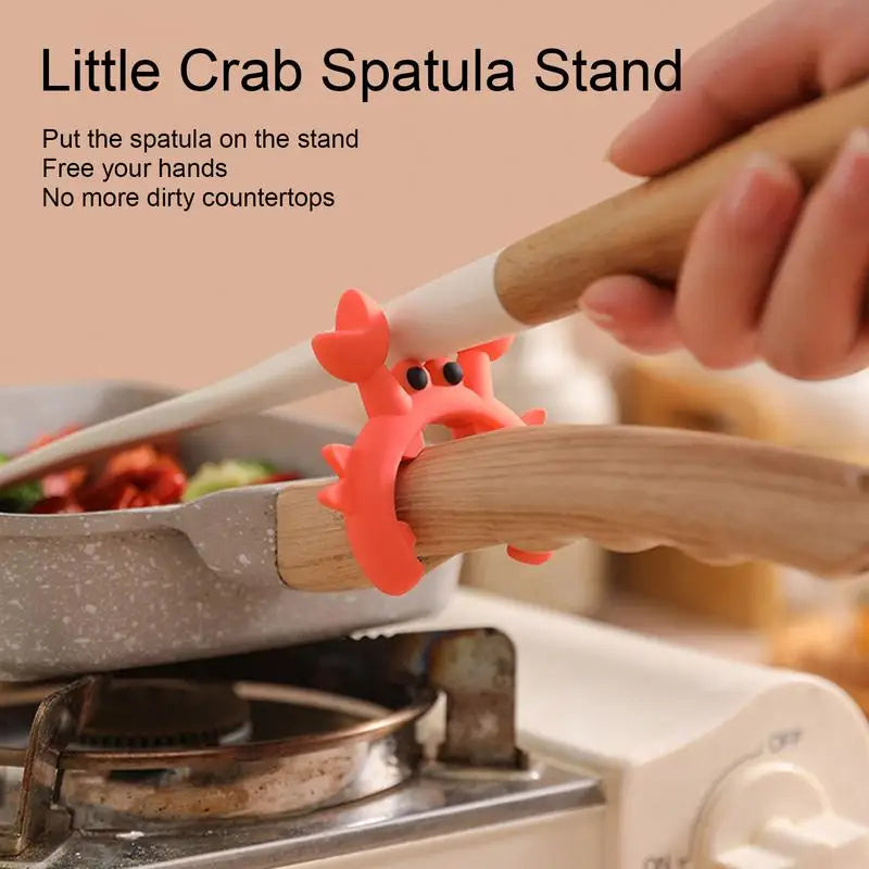Crab-Shaped Silicone Utensil Rest