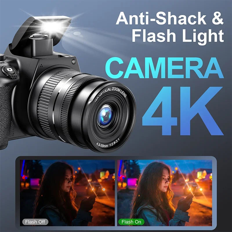 Digital Camera 4K 72MP with 12X Optical Zoom - Image 2