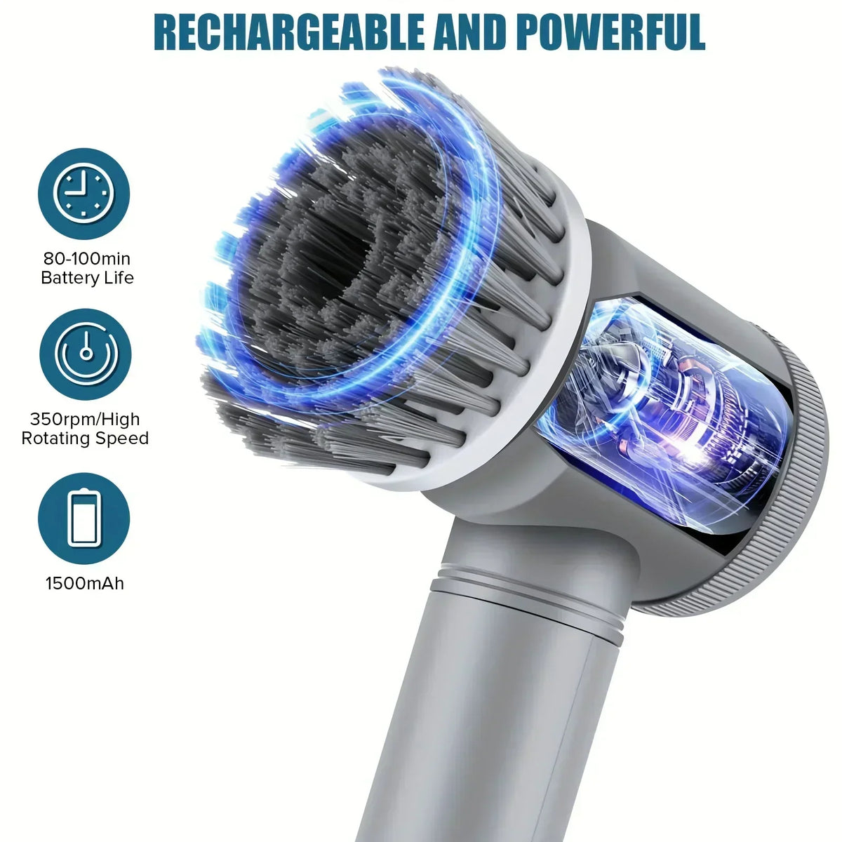 Electric Spin Scrubber Cleaning Brush - Image 2